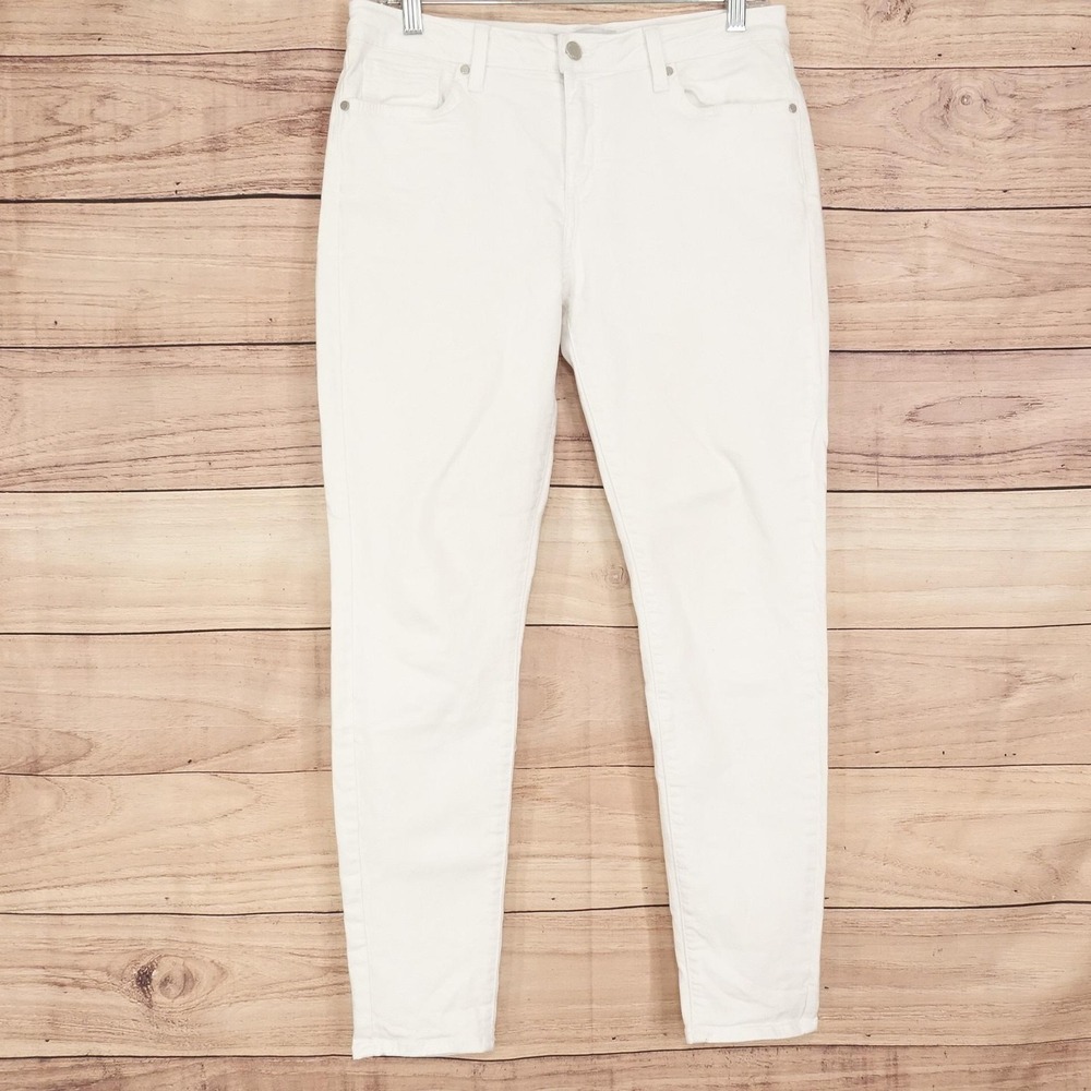 Just Black Skinny Jeans Womens 30 White Stretch Slim 5-Pocket 31x28 Denim